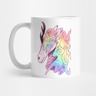 Edgy Rainbow Unicorn Kirin Cryptid Mug